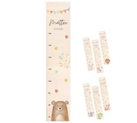 wunderwunsch® - Mètre personnalisé en bois pour enfant à coller ou à accrocher - Échelle 70-140 cm - Jolie décoration pour chambre de bébé et enfant (renard)