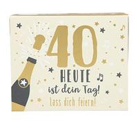 Wunscherfüller soundbox Pour 40. Anniversaire, Avec Mélodie Et Geldbrief, Env. 11,2 x 9,5 X 3,5 CM