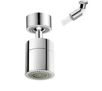 WUNZILO Aérateur de Robinet, 360° Pivotant Embout Robinet Cuisine, 2 Modes Mousseur Robinet Economie Eau, Douchette Evier Cuisine, Pour Robinet Pour Éviers de Cuisine Salle de Bain lavabo(Argenté)