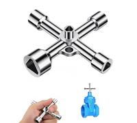 WUNZILO Clé Triangulaire 4 Voies 5 Tailles Diamètre Intérieur 7mm/10mm/12mm/13mm/18mm,cle triangle,Clé Universelle Multifonction Clef Triangle pour D'armoire Boîte de Compteur de Gaz d'eau Electrique