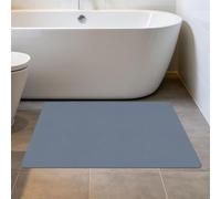 WUQINC Tapis Salle de Bain Diatomite 100 x 108 cm Séchage Rapide Tapis Salle de Bain Antidérapant Facile à Nettoyer pour La de Douche, Baignoire Ou comme, Bleu