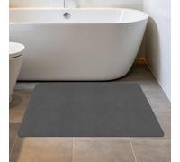WUQINC Tapis Salle de Bain Diatomite 50 x 108 cm Séchage Rapide Tapis Salle de Bain Antidérapant Facile à Nettoyer pour La de Douche, Baignoire Ou comme, Gris Foncé