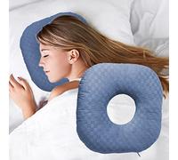 Wuronsa Oreiller de perçage d'oreille pour dormeurs latéraux, oreiller avec un trou d'oreille pour CNH et douleurs d'oreille, inflammation de l'oreille, escarres de pression, oreiller de sommeil