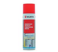 Wurth Désinfectant Climatisation et Locaux 500ml | Spray Virucide, Bactéricide et Fongicide, Haute Performance, Valve Gros Débit Longue Portée 4m, Neutralisateur d'Odeurs