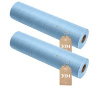 Wusboo 2 Rouleaux Chemin De Table Non Tissé, Bleu Fumé Centre De Table 30 Cm X 30 M, Décoration Élégante Pour Anniversaires, Mariages, Fêtes Et Toutes Occasions Festives