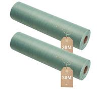 Wusboo 2 Rouleaux Chemin De Table Non Tissé, Vert Eucalyptus Centre De Table 30 cm X 60 m, Décoration Élégante pour Anniversaires, Mariages, Fêtes Et Toutes Occasions Festives
