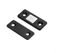 Wusvive Butée de porte magnétique, clip invisible ultra fin | Auto-adhésif sans perçage, forte tenue en alliage d'aluminium, pour portes coulissantes, armoires en verre et armoires 6 x 6