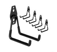 Wusvive Crochets de garage antidérapants en acier de 19,6 cm pour outils de | Acier robuste, revêtement en caoutchouc antidérapant, taille de 19 cm, lot de 5, montage facile sur bois, brique, béton
