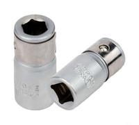 Wusvive Lot de 2 convertisseurs de douilles en chrome vanadium 1/4 | Acier au chrome vanadium, longueur de 25 mm, transfert de couple élevé, résistant à la rouille, lot de 2 pièces