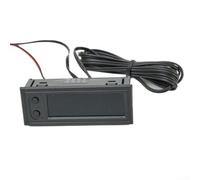 Wusvive Moniteur de température de voiture de -35 à 120 °C LED rouge (vert) | Trois fonctions en un seul appareil, tension pour la température, chiffres LED lumineux, vue du jour claire, lecture facile