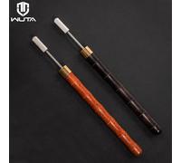 WUTA - applicateur de rouleau de peinture pour bord du cuir, outil de finition à l'huile, stylo de peinture de teinture pour le cuir, outils d'artisanat du cuir, accessoires Black ( 1pcs )
