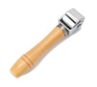 WUTA Rouleau presseur de 26 mm en acier inoxydable, rouleau en cuir pour colle et laminage, lisseur professionnel des bords et rouleau à coudre pour le travail du cuir DIY