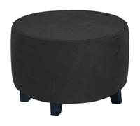 WUUISDNX Tabourets élégants, Tables Basses avec Housses en Tissu Doux offrant Une esthétique Attrayante et Une Grande durabilité. Tabourets et Tables Basses pour Salon, Noir, 48-55 cm