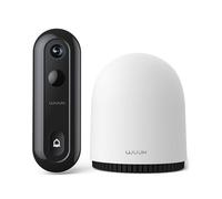 WUUK 2K Sonnette Vidéo avec Caméra, Station de Base de Stockage Local Gratuite de 32 Go (Chime), sans Frais D'abonnement, Sonnette Vidéo avec Batterie et Caméra, Audio Bidirectionnel