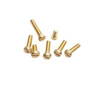 WUUKEPSG Vis À Tête Cylindrique Fendue En Laiton Din 84 M0.8-M5/ Color/M1.2 * 6 100Pcs