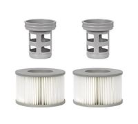 WuYan Lot de 2 Accessoires de Spa pour MSP, Comprend 2 adaptateurs de Base à Visser de Rechange, 2 filtres de Piscine gonflables à Ressort, Filtre de Piscine de Type Spa ondulé