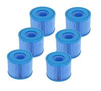WuYan Lot de 2 filtres de Type VI pour Best-way Filtre Piscine Cartus Taille 6 Piscine Filtre Cartouche -58323, Cartouches de Filtre Spa Filtre de Nettoyage de Piscine(Édition améliorée 6 pièces)
