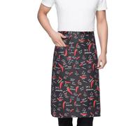 WUYJI Tabliers, Un tablier long, un tablier de cuisine mi-long avec poches, convenant aux serveurs et serveuses, unisexe, et applicable aux travaux manuels, à la peinture et à la pâtisserie