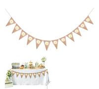 Wuyooprt Guirlande de Fanions en Tissu | Décorations Fanion Triangle en Lin Motif Marguerite | Banderole en tissu | pour Salle de ole Extérieur Maison Jardin Mariage Fiançailles Anniversaire