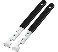 WUYXTO Ensemble d'outils d'extraction de pavés avec hexagone, Ensemble 2 pièces pour Jardin | Grattoirs à joint de clé, retrait 2 en 1 avec rainure micro-dentaire