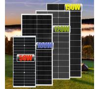 WUZECK panneau solaire rigide batterie 50W Module solaire 100W chargeur solaire 120W cellule solaire en verre 150W générateur extérieur maison Accessoires automobiles Équipement de camping Chargeur de