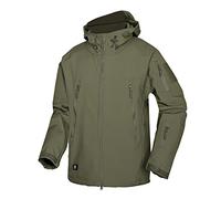 Wuzfully Homme Softshell Veste Militaire Tactique Imperméable Hiver Polaire Capuche Manteau avec Poches Multifonctions