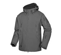 Wuzfully Homme Softshell Veste Militaire Tactique Imperméable Hiver Polaire Capuche Manteau avec Poches Multifonctions