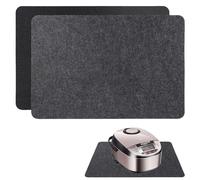 Wvu & Wvo - Tapis de cuisson en feutre et silicone résistant à la chaleur jusqu'à 550 ℃/1022 ℉, rectangulaire, beige, 30 x 45 cm, pour machines à café, micro-ondes, grille-pain, etc.