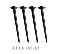 WWERTYY Lot de 4 Pieds de Meubles réglables en métal pour Table, Chaise, Armoire, canapé, Noir, 65 cm, Pieds de Bureau de Rechange pour Commode, lit, crédence, Design Moderne et Robuste