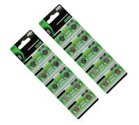 WWHJR Lot de 10/20 piles bouton AG10 LR1130 1,55 V alcalines pour télécommandes, montres