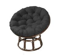 WWQQKJ Coussin de Chaise Suspendu, Coussin de Chaise Rond, épais et Respirant, de Panier Suspendu en rotin, de Remplacement for nid d'œuf, Plus épais(Nero,110x110cm)