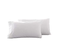 WWYL Taie Oreiller,Lot de 2 Taie d'oreiller Rectangulaire en Microfibre Fermeture à Enveloppe Soin de Votre Peau et Antichute de Cheveux (Blanc,45 x 70 cm)