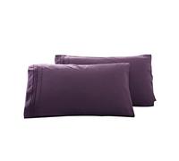 WWYL Taie Oreiller,Lot de 2 Taie d'oreiller Rectangulaire en Microfibre Fermeture à Enveloppe Soin de Votre Peau et Antichute de Cheveux (Mauve,45 x 70 cm)