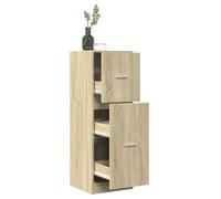 WXGTBKPR Armoire à pharmacie - 40 x 41 x 118 cm - En chêne Sonoma - Commode à 3 tiroirs - Polyvalent - Pour cuisine, salon et bureau