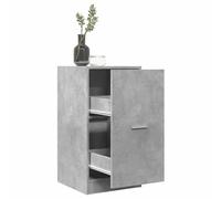 WXGTBKPR Armoire à pharmacie - 40 x 41 x 77,5 cm - Gris béton - Armoire à tiroirs avec rails en métal - Commode pour salon, cuisine et bureau - En bois