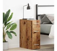WXGTBKPR Armoire pharmacie 20 x 45,5 x 60 cm en bois - Buffet avec 3 tiroirs et compartiments de rangement - Commode pour salon