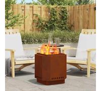 WXGTBKPR Foyer sans fumée, poêle de jardin en acier résistant aux | Alimentation d'air à double paroi, forme carrée, pour feu à bois, montage facile