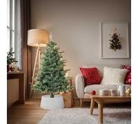 WXGTBKPR Jupe de sapin de Noël, col de sapin en polypropylène, aspect rotin | Résistant aux intempéries, système de connexion rapide, montage facile, 56 x 23 cm