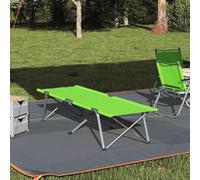 WXGTBKPR Lit de camping pliable pour extérieur, lit de camp pliable en acier robuste avec tissu Oxford, lit d'appoint portable pour jardin et camping, 194 x 62,5 x 42,5 cm, vert