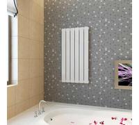 WXGTBKPR Radiateur à panneaux 465 x 900 mm vertical design plat acier blanc | Design à 6 colonnes, puissance de 530 W, compatible avec chauffage central, montage facile