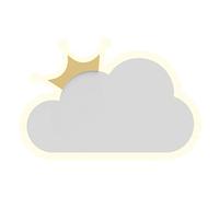 WXKAGF Applique Murale LED 15W pour Chambre d'enfant, Nuage Blanc, Applique Murale d'intérieur Moderne, Blanc Chaud 3500K, Lampes de Chevet créatives en métal de Dessin animé pour Chambre à