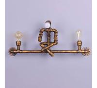 WXKAGF Applique Murale Vintage pour Conduite d'eau Steampunk Industriel Robot Lumière 3 Flammes Intérieur Décoratif Corps de Lampe en Fer Forgé avec Jauge pour Loft Hôtel Couloir Café Bar