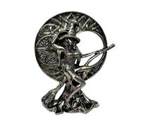 Wxqbjtam Figurine de Sorcière En Résine, Statue Décorative, Sculpture de Table, Objet de Collection D'Halloween, Idéal pour La Décoration Intérieure Ou La, Lune