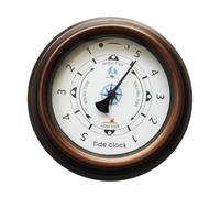 Wxqbjtam Horloge Marine, Horloge Murale Nautique, Horloge de Bateau, Horloge des Marées avec Boîtier Silencieux en Cuivre, Surface Polie, Chiffres et Marquages