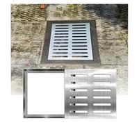 WXQTM Canal Drainage pour Allée Couvercle Carré pour Siphon Sol | Caniveau Exterieur de sol en Acier Inoxydable pour Allées Jardin Balcons Et Cours Intérieures(40x30x3cm)