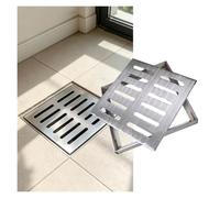 WXQTM Grille Drainage en Acier Inoxydable pour L'extérieur | Grille Drainage Carrée Antidérapante pour Balcons et Terrasses Piscine En Extérieur(60x40x3cm)