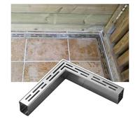 WXQTM Kit Caniveau Drainage Caniveau Drainage Linéaire pour L'extérieur | Mini Caniveau Drainage pour Le Drainage Des Sols Extérieurs Salle Bains Cour Jardin Allée(10x3cm)