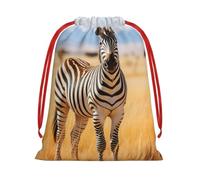 WXYOZDPDM Sacs cadeaux avec cordon de serrage imprimé zèbre, sac cadeau de | Tissu réutilisable, grande pochette avec cordon de serrage, pour fête d'anniversaire, sacs de rangement, sacs de fête.