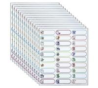 WYAN 15 Pièces D'autocollants de Noms,Autocollants de Nom Personnalisées,Colorées Adhésives Stickers,pour Marquer les Livres, les Gobelets D'eau, les Boîtes à Lunch(6 * 2cm)