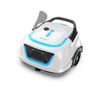 WYBOT A1 Robot Piscine sans Fil Spécial Hors-Sol, Aspirateur Auto, Autonomie 120 Min, Double Filtration, LED, Charge 2,5h, 4 Modes, Robot Piscine Efficace,Bleu Brumeux